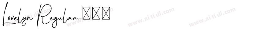 Lovelyn Regular字体转换